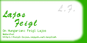 lajos feigl business card